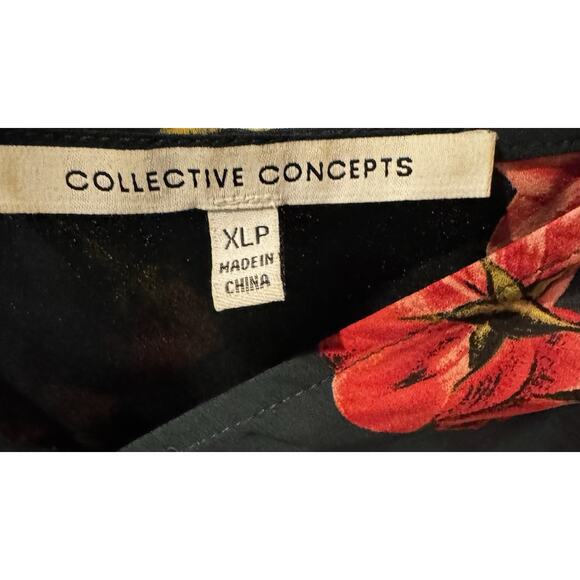 Collective Concepts Aimee Surplice Tie Sleeve Blouse Floral Romantic Women’s XLP - Picture 11 of 11
